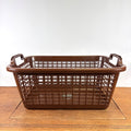 Vintage bruine plastic wasmand Sulo